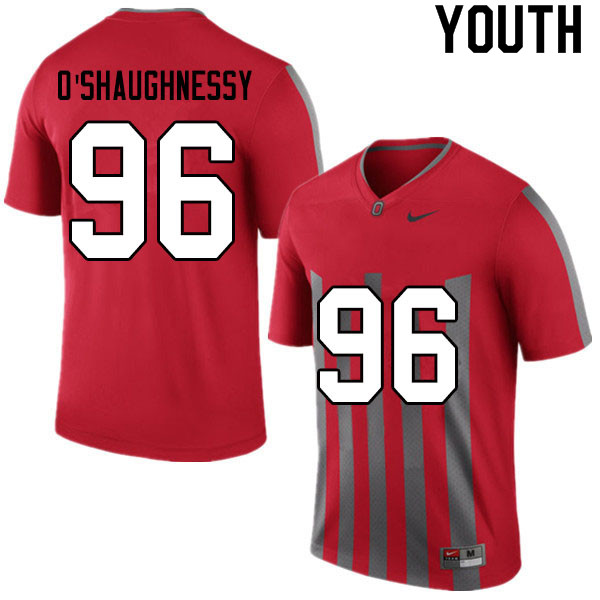 Ohio State Buckeyes Michael O'Shaughnessy Youth #96 Retro Authentic Stitched College Football Jersey